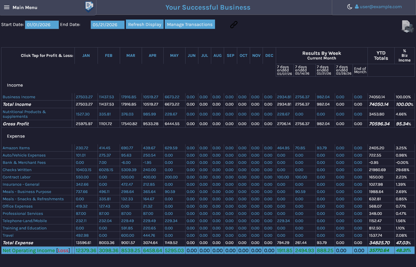AccountingCompleted dashboard preview